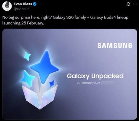 Samsung Galaxy Unpacked Launch poster from Evan Blass