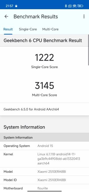 Snapdragon 7s Gen 4 Geekbench