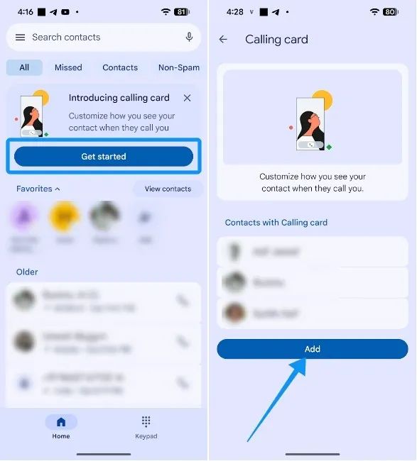 Adding calling cards on Google Phone Adding calling cards on Google Phone