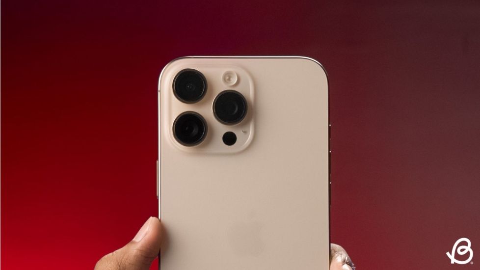 Closeup of an iPhone 16 Pro Max's camera module