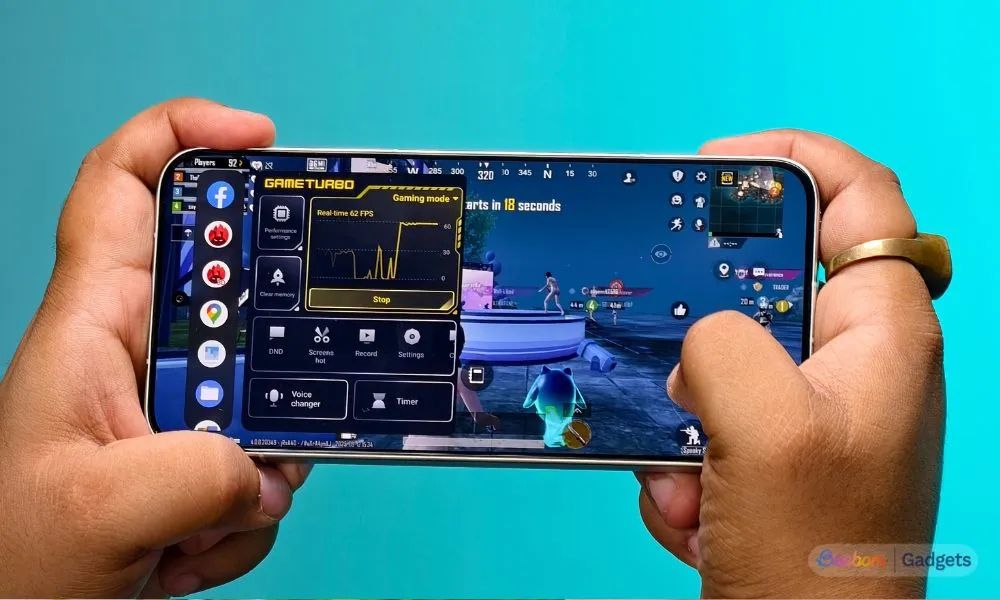 Poco F7 held horizontally when gaming