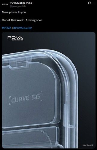 Tecno X account with Pova Curve 2 teaser image and post