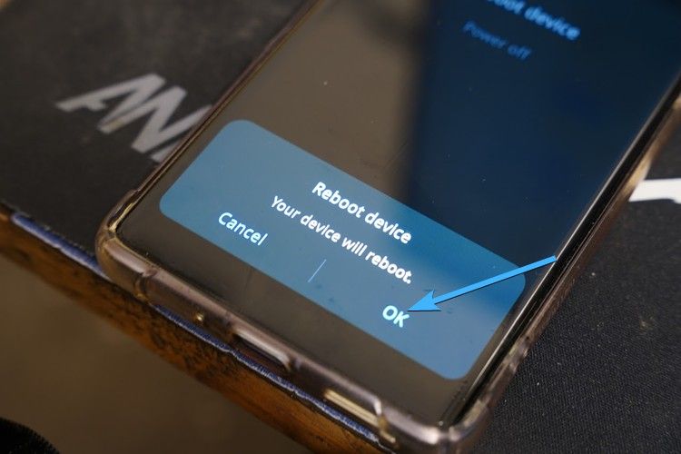 Choose OK to reboot Choose OK to reboot