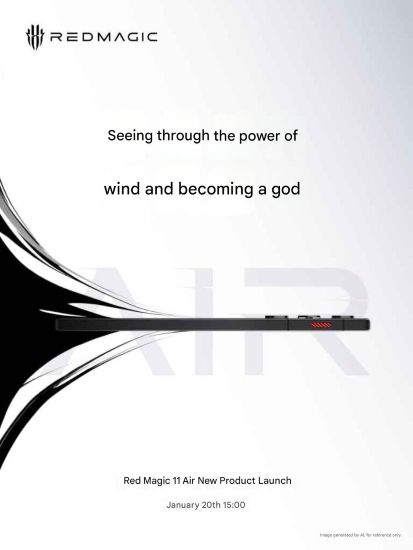 RedMagic 11 Air launch date announcement poster