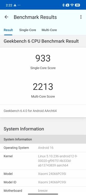 Snapdragon 4 Gen 2 Geekbench