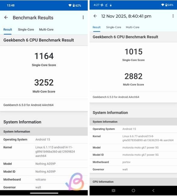 Snapdragon 7s Gen 3 vs Snapdragon 7s Gen 2 Geekbench