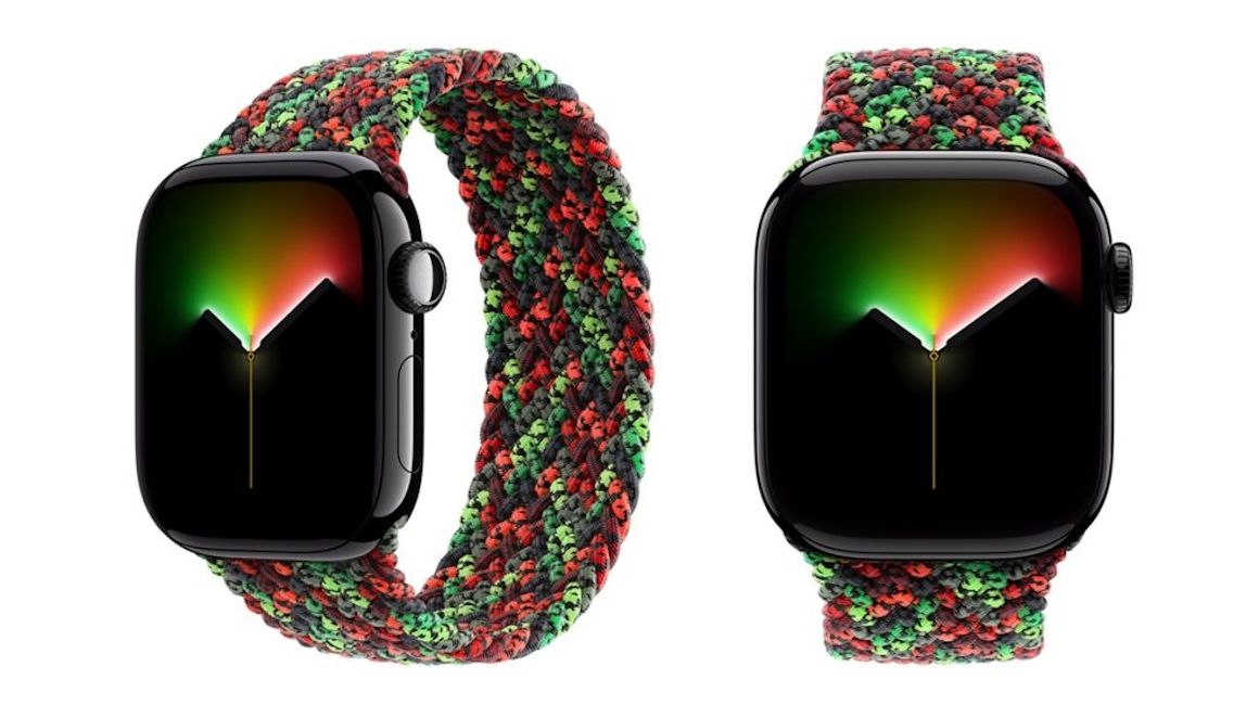 Apple Black Unity Braided Solo Loop on Apple Watch Apple Black Unity Braided Solo Loop on Apple Watch