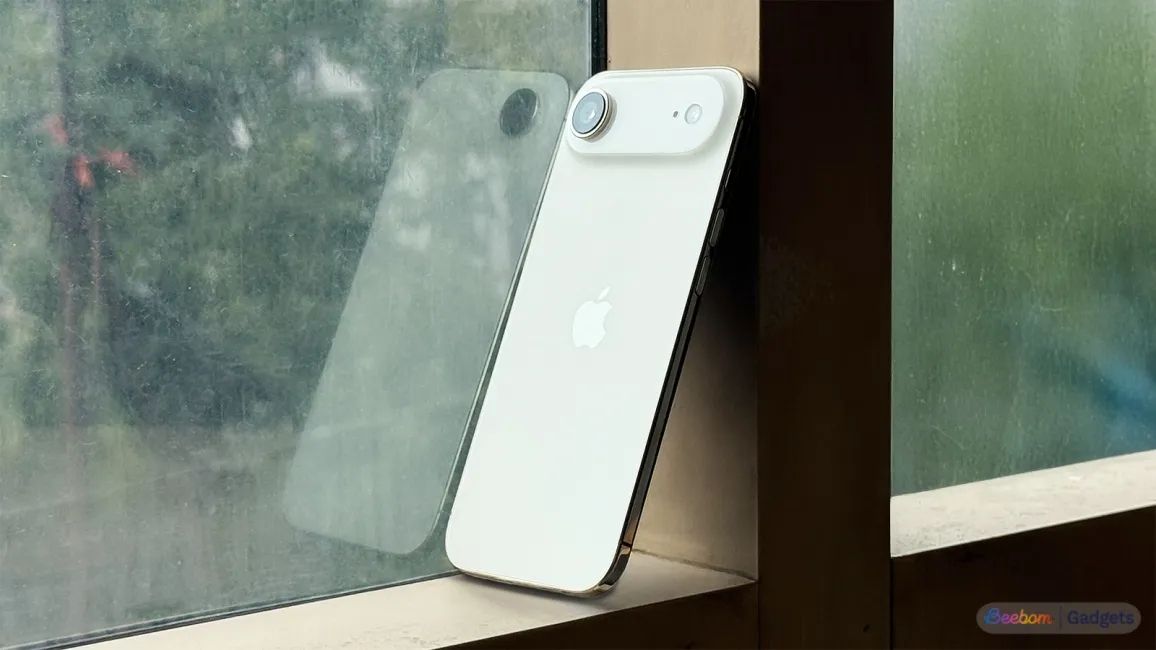 iPhone Air 2 leaning against window