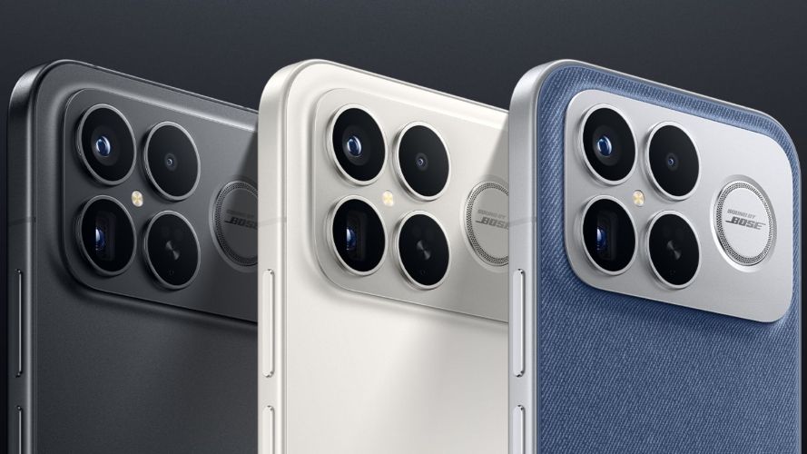 Redmi K90 Pro series in black, whie, and denim blue