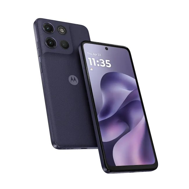 Moto g17 front and back design blue