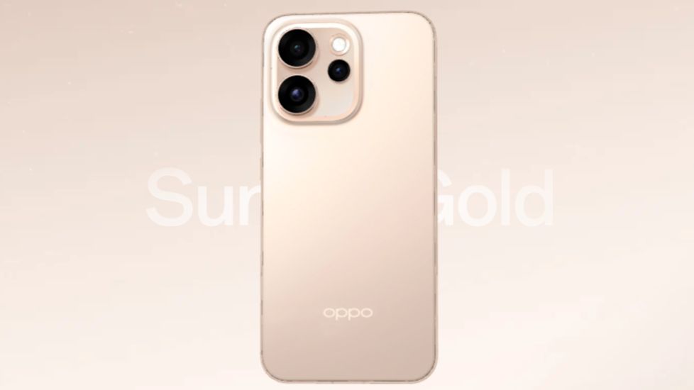 Oppo Reno 15 Pro design Sunset Gold