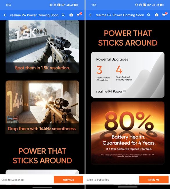 Realme P4 Power 5G teased details