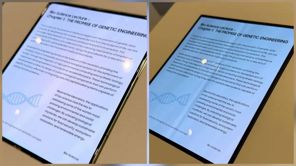 Samsung creaseless foldable display technology showcased