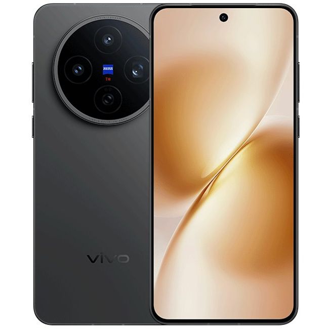Vivo X200T black colour option front and back design showcased