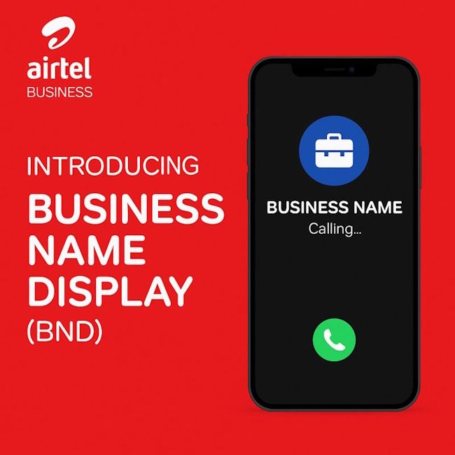 Airtel Business Name Display feature
