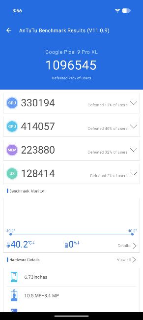 Tensor G4 AnTuTu Score