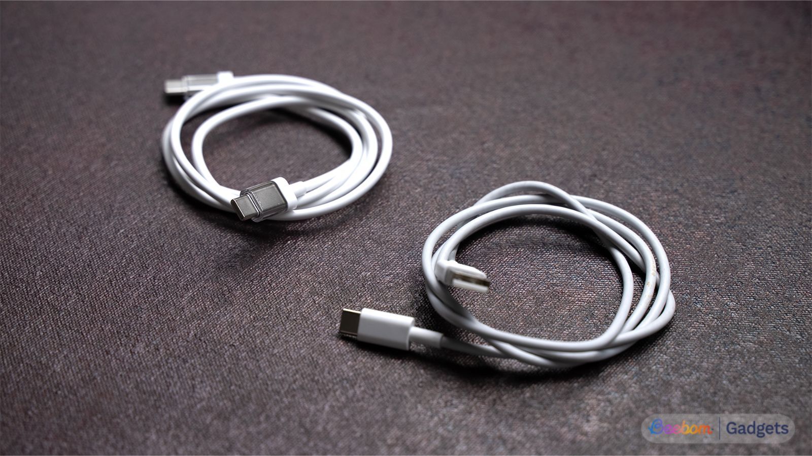 Nothing cable with counterfeit cable beside it