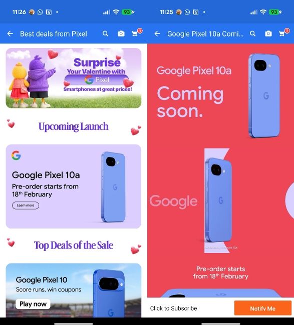 Pixel 10a pre-orders flipkart