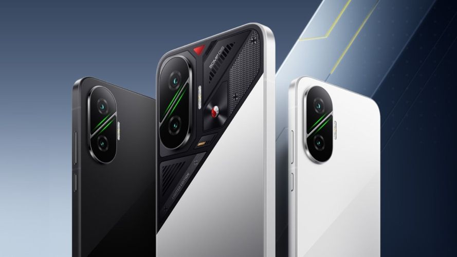 Poco F7 smartphone from the back