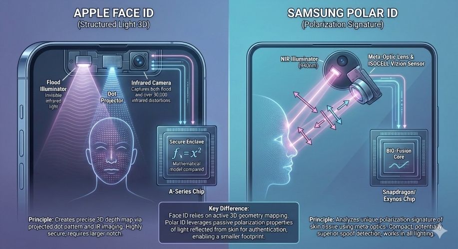 Apple Face ID and Polar ID difference