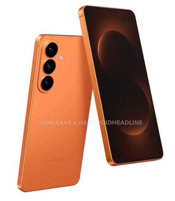 Galaxy S26 Plus orange front back design Galaxy S26 Plus orange front back design