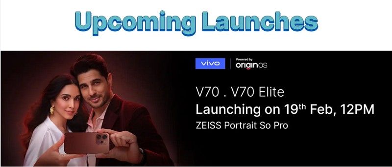 Vivo V70 series launch date banner