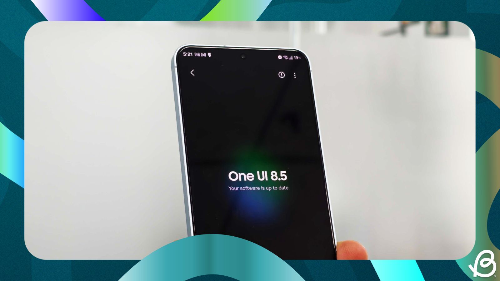 One UI 8.5 splash screen on a samsung p One UI 8.5 splash screen on a samsung p