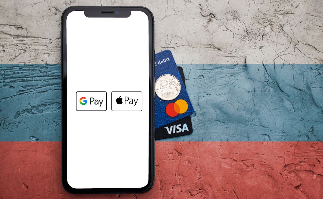 Apple Pay and Google Pay stock image