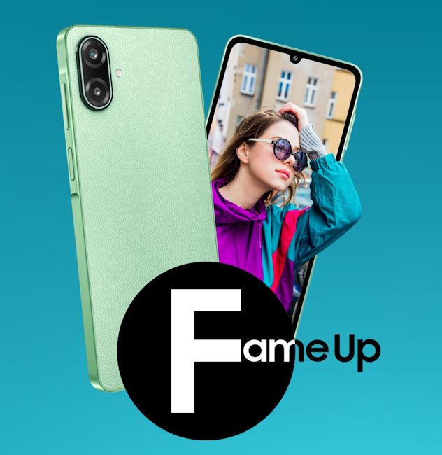 Galaxy F70e 5G green front and back design showcased in official banner