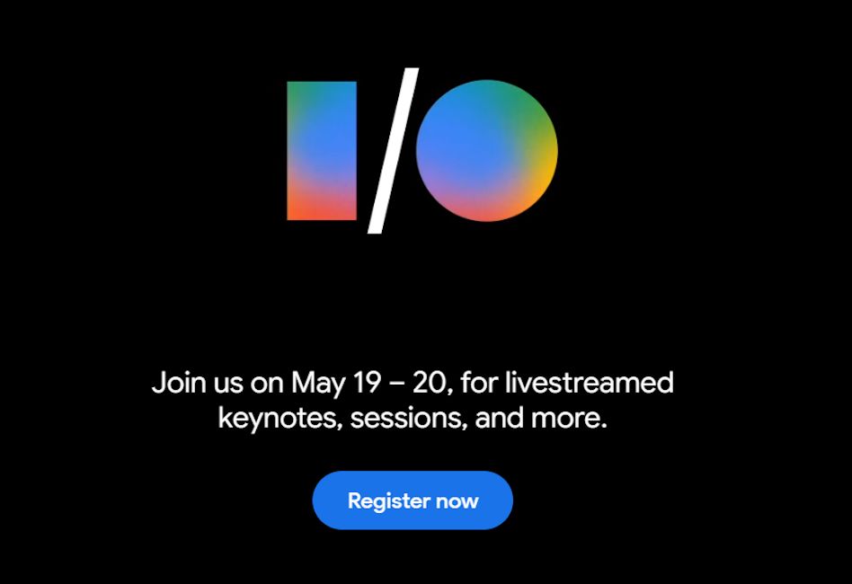 Google I/O 2026 registrations page screenshot