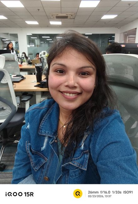 iQOO 15R selfie camera shot 3