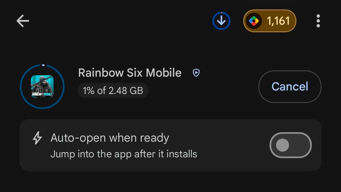 Rainbow Six Mobile Play Store download page