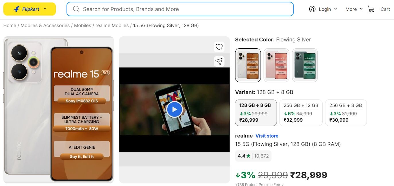Realme 15 price hike in India