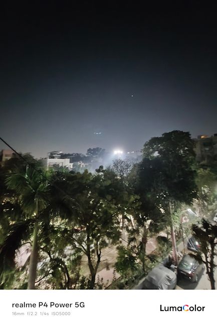 Realme P4 Power 16mm light night shot Realme P4 Power 16mm light night shot