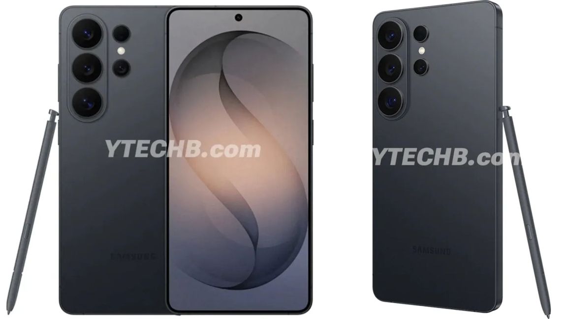 Galaxy S26 Ultra new renders with front and back view and the S-Pen
