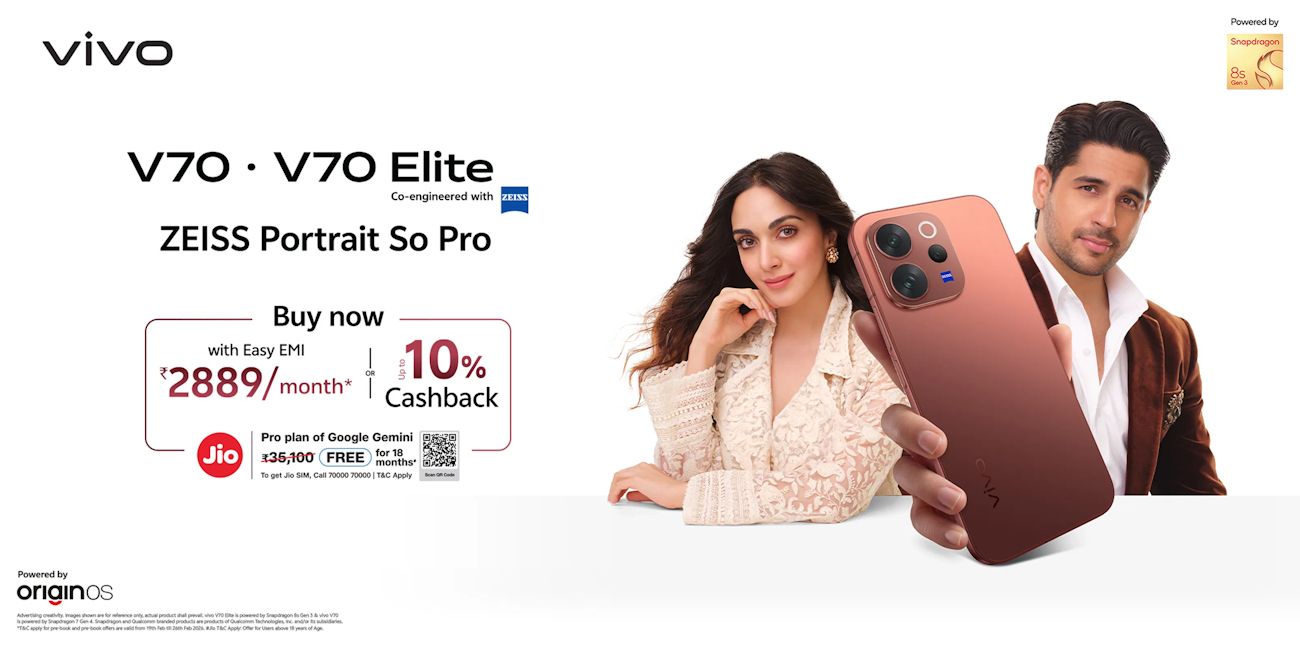 Vivo V70 series India sale official banner Vivo V70 series India sale official banner