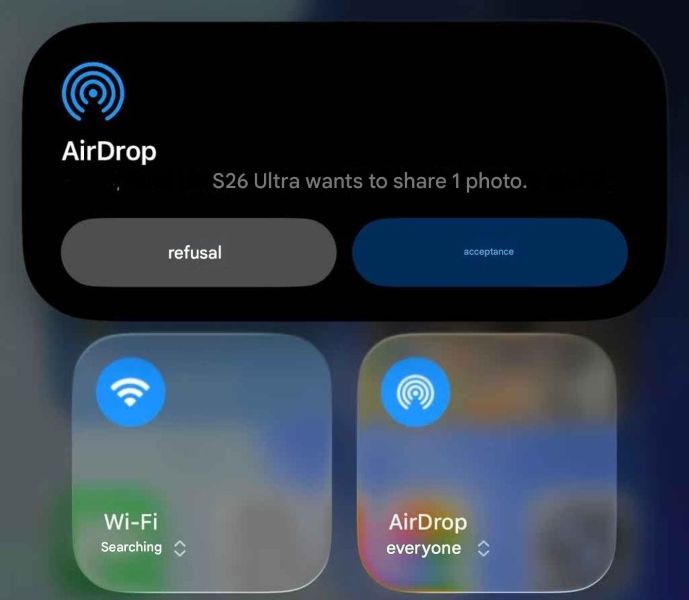 AirDrop iOS prompt 