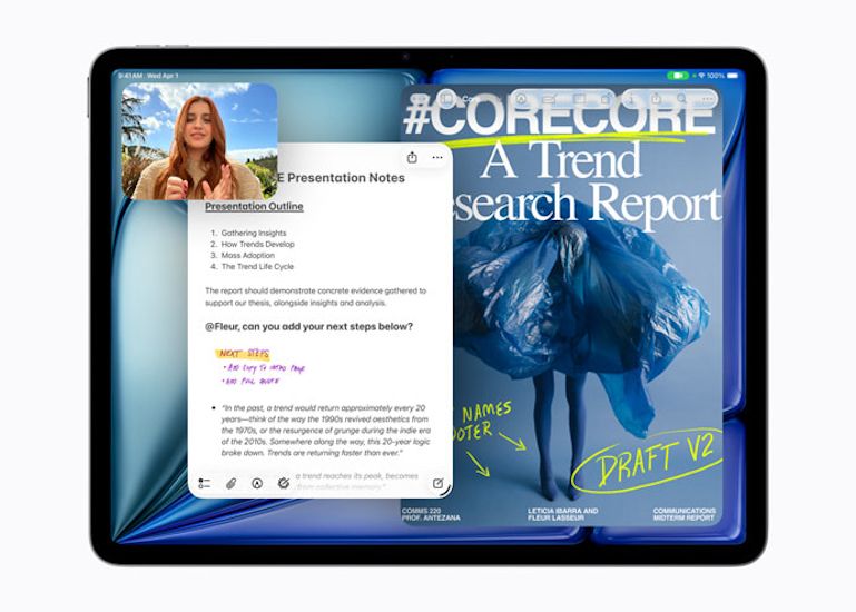 iPad Air M4 display multitasking