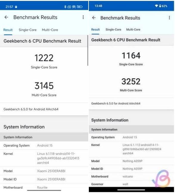 Snapdragon 7s Gen 4 vs 7s Gen 3 Geekbench