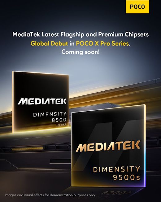 Poco X8 Pro and Poco X8 Pro Max processors confirmed