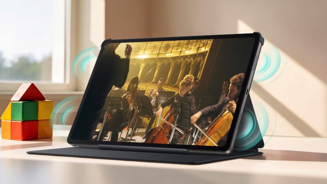 Honor Pad X10 from the front with speakers