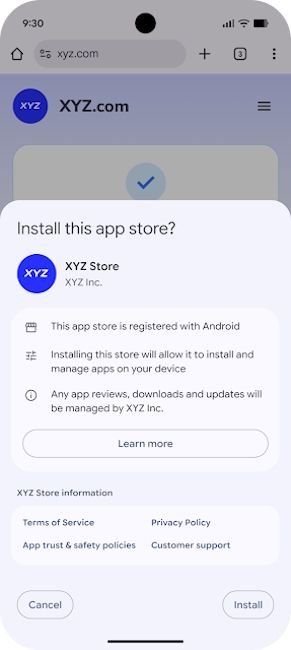 Registered App Store program for Play Store