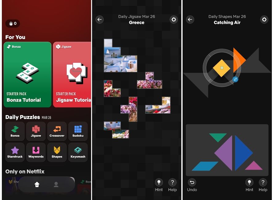 Netflix Puzzled gameplay