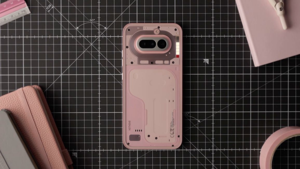 Nothing Phone (4a) Pink Color top down image
