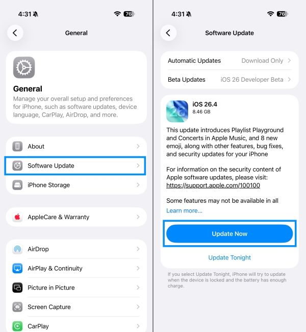 Turn off Liquid Glass option in iPhone settings