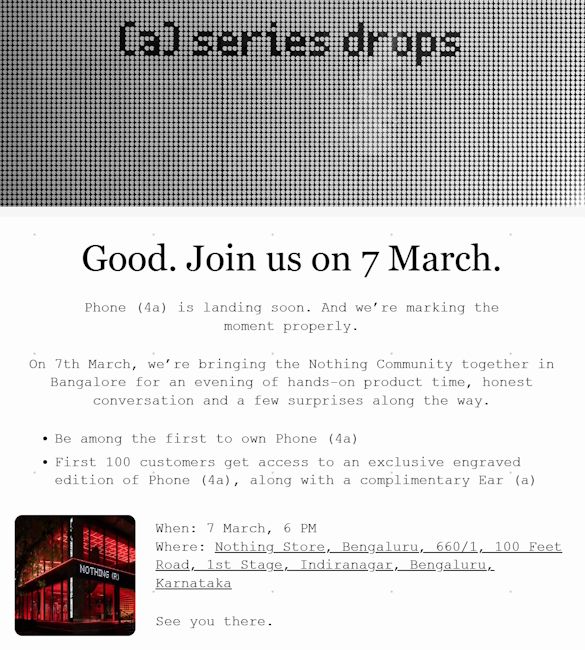 Nothing Phone (4a) exclusive drop invite