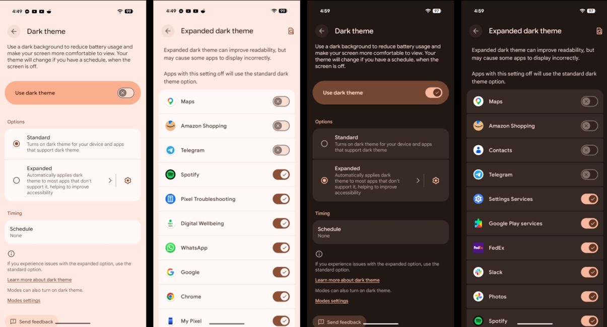 Android 17 Beta 3 with Expanded Dark Mode