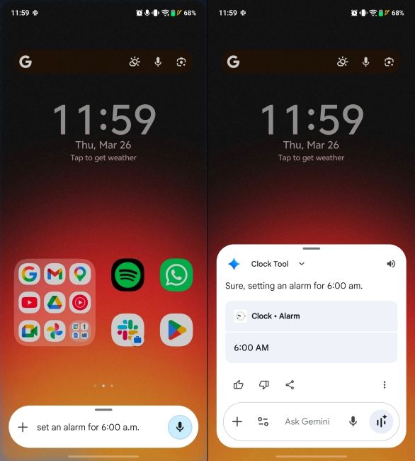 Use Google Gemini to set an alarm on Vivo phones Use Google Gemini to set an alarm on Vivo phones