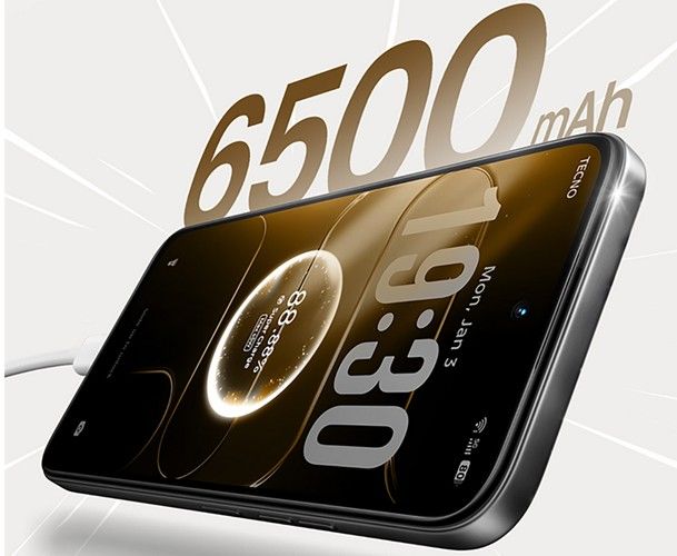 Tecno Spark 50 battery and display from the front