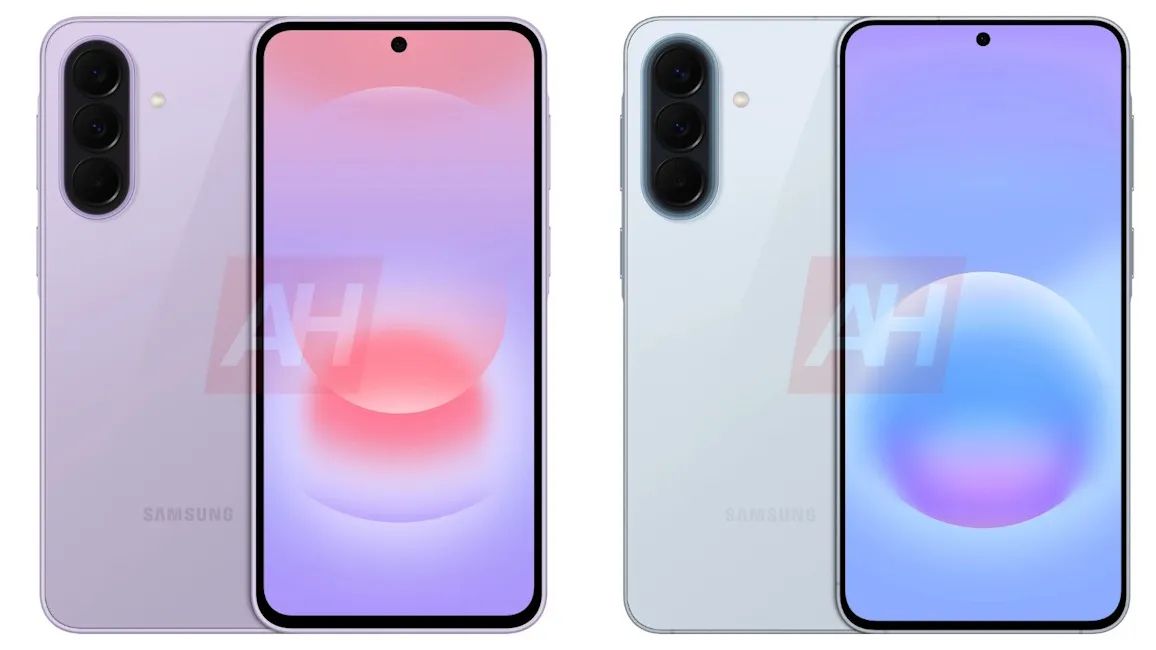 Galaxy A57 in pink and green